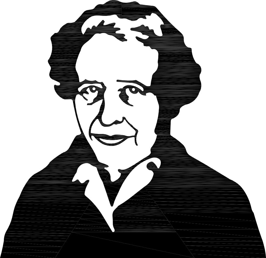 Bokstöd i svart plåt av Hannah Arendt